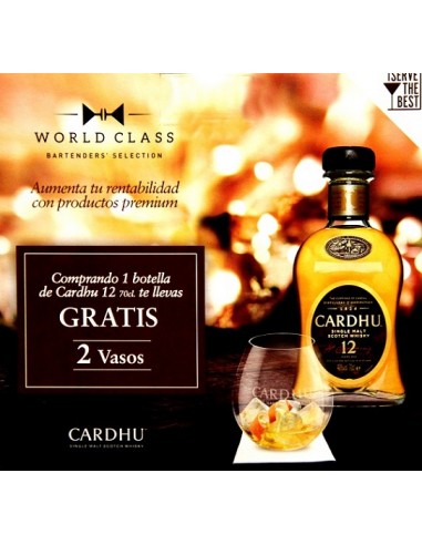 KIT WHISKY CARDHU 12 AÑOS MALTA 70CL