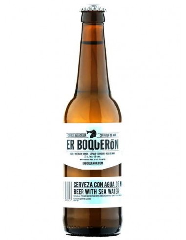 CERVEZA ER BOQUERON AGUA MAR BLANES 33CL
